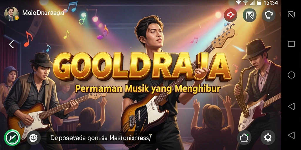 Tampilan gameplay GOLDRAJA yang seru dan interaktif.