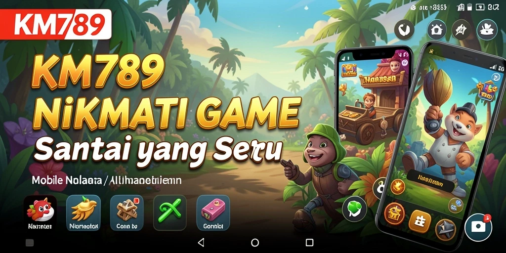 Tampilan gameplay KM789 yang penuh warna dan seru.