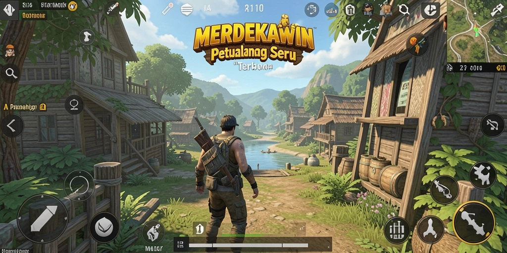Tampilan menarik dari gameplay Open World di MERDEKAWIN.