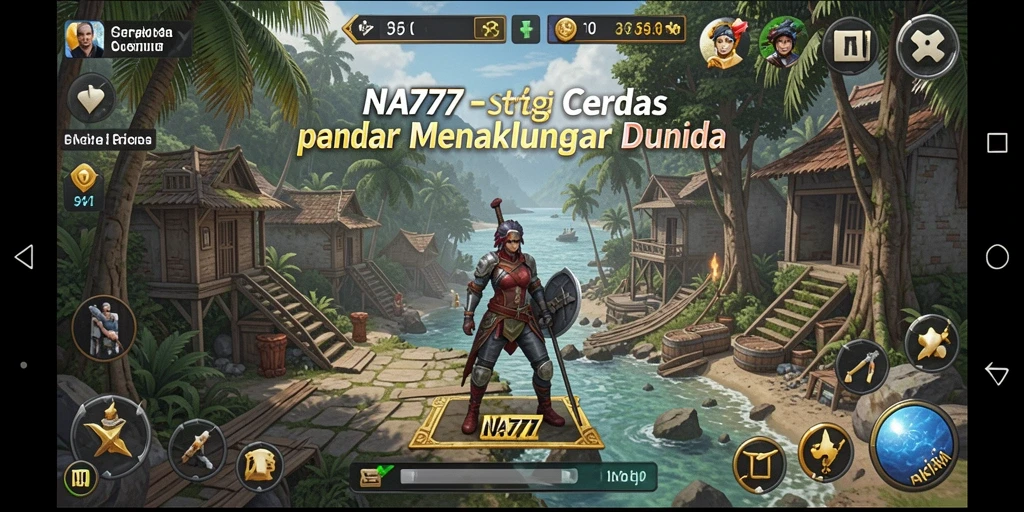 Tangkapan layar utama NA777 menampilkan pertempuran strategis yang mendebarkan.