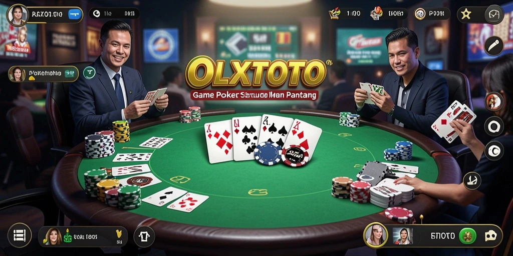 Screenshot OLXTOTO menampilkan gameplay poker yang menarik dan seru.