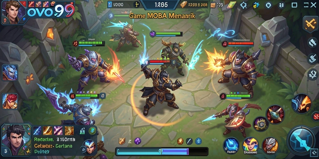 Gameplay seru di OVO99 dengan pertarungan strategis tim.