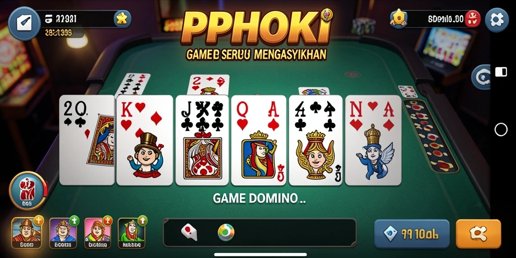 Tampilan gameplay seru dari PPHOKI dalam permainan Domino.