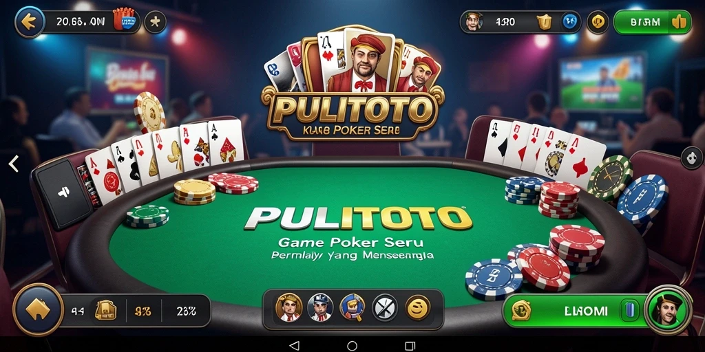Tampilan menarik gameplay PULITOTO saat bermain Poker.