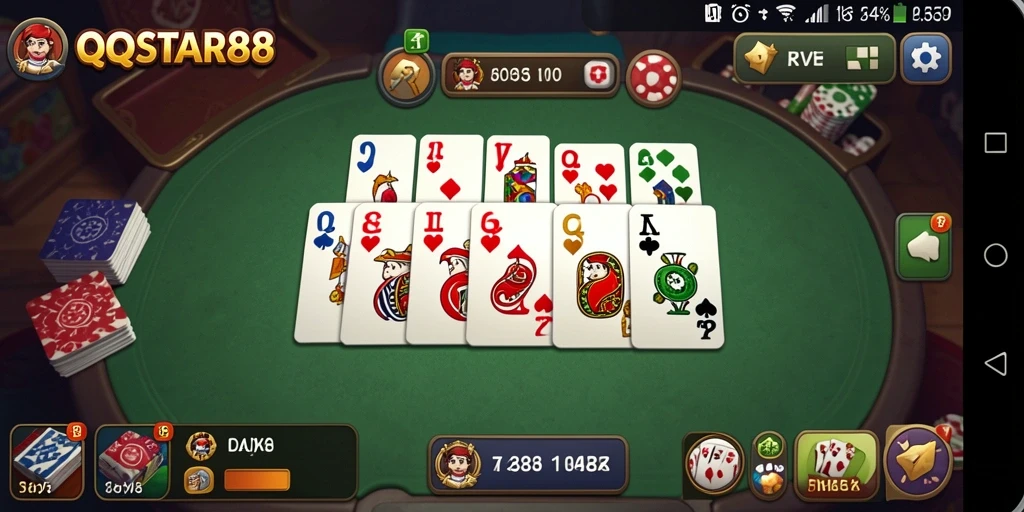 Screenshot gameplay Domino yang menarik dari QQSTAR88.