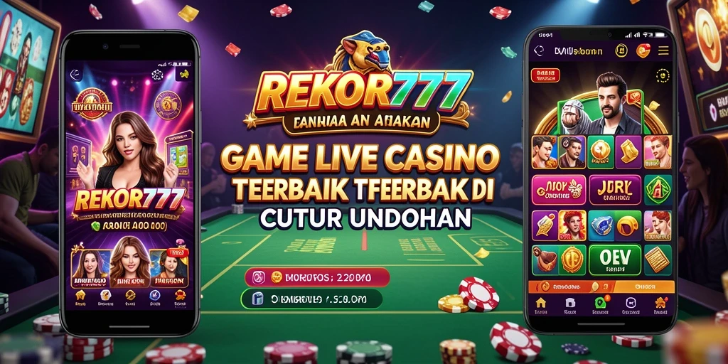 Screenshot Live Casino yang menampilkan dealer langsung dan permainan yang mendebarkan.