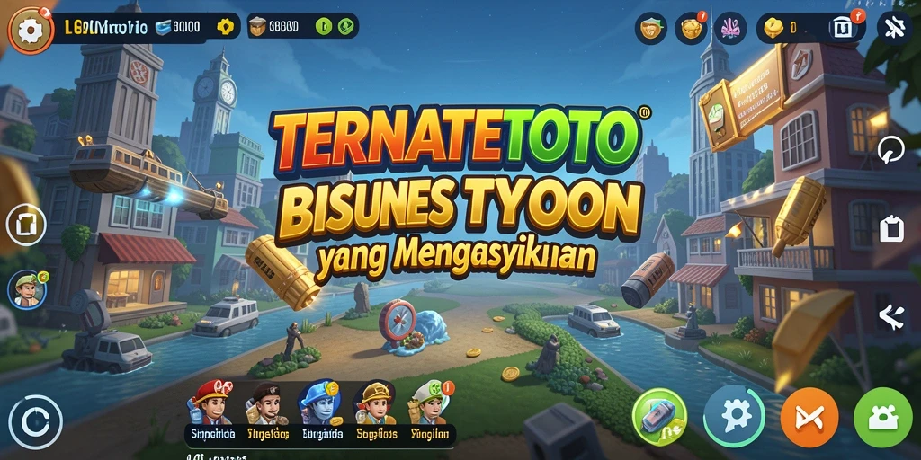 Screenshot TERNATETOTO menampilkan gameplay simulasi bisnis yang menarik.